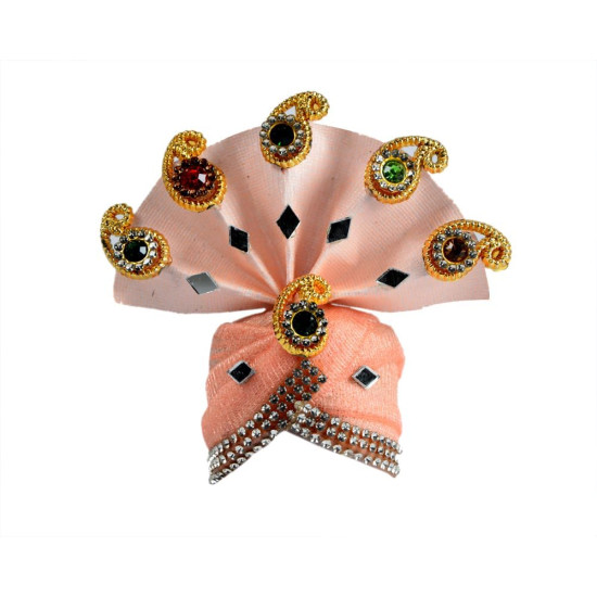 Novelika Laddu Gopal Mukut Beautiful Colorful Flower Pagdi of Ladoo Gopal Ji Set of 6 (LGM001)