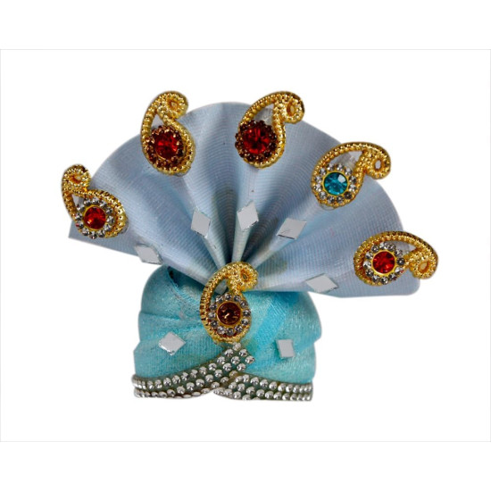 Novelika Laddu Gopal Mukut Beautiful Colorful Flower Pagdi of Ladoo Gopal Ji Set of 6 (LGM001)