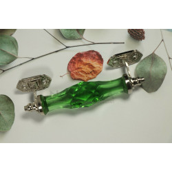 Door Handle Unique Designed Cut Glass Green Color Drawer, Cabinet, Cupboard Door Handle Unique Designed Cut Glass Green Color Drawer, Cabinet, Cupboard
