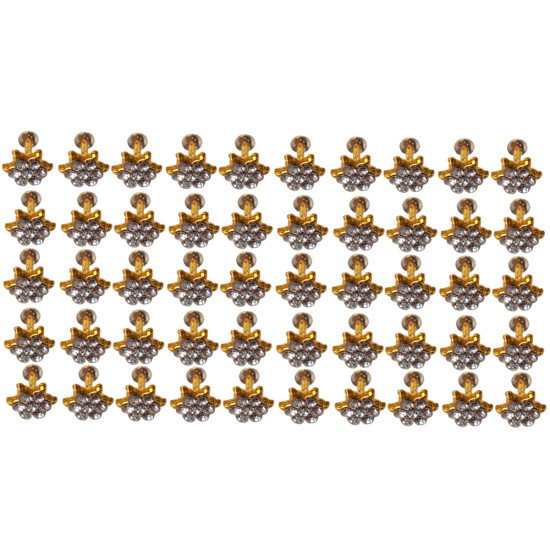 Novelika Nose Pins Studs Diamond Nose Pins For Women And Girl Set Of 50 - ER75713012