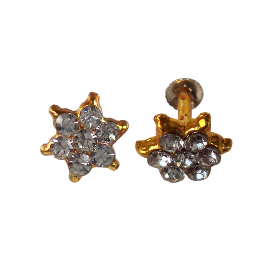 Novelika Nose Pins Studs Diamond Nose Pins For Women And Girl Set Of 50 - ER75713012