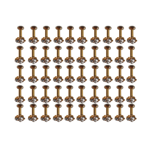 Novelika Nose Pins Studs Diamond Nose Pins For Women And Girl Set Of 50 - NS13011