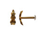 Novelika Gold Tone Set  Brass Stud Earrings For Women & Girls - NS13014