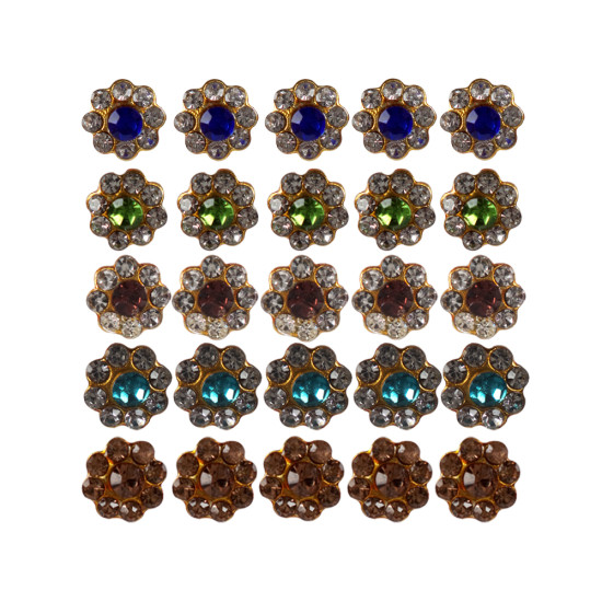 Novelika Nose Pins Studs Diamond Nose Pins For Women And Girl Set Of 25 - NS13016