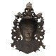 Novelika Brass Tara Face Tibetan Buddha Idol/Deity Mask Wall Hanging Showpiece