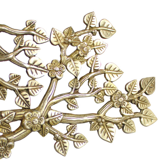 Novelika Brass Wall Hanging Tree Traditional Decorative Decor Sucess Vastu Fengshui Showpieces for Home Office 