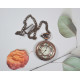 Novelika Beautiful Brown Color Flower Design Analog Brass Pocket Watch for Gift and  Home Decor ( 1880047 )