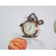 Novelika Beautiful Brown Color Flower Design Analog Brass Pocket Watch for Gift and  Home Decor ( 1880047 )