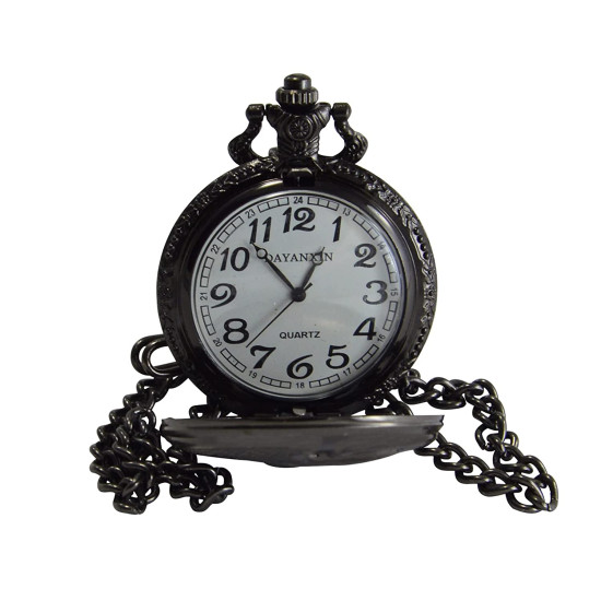 Novelika Beautiful Black Color Steam Engine Design Brass Pocket Watch for Gift and  Home Decor ( 1880049 )