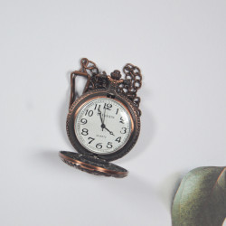 Novelika Beautiful Brown Color Steam Engine Design Brass Pocket Watch for Gift and  Home Decor ( 1880054 )
