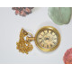 Novelika Beautiful Gold Color Open Dial Brass Pocket Watch for Gift and Home Decor (1880056) 