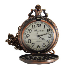 Novelika Beautiful Brown Color Horse Cart Design Brass Pocket Watch For Gift And Home Decor ( 1880058 )