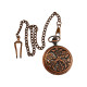 Novelika Beautiful Brown Color Flower Design Brass Pocket Watch for Gift and Home Decor ( 1880060 )