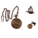 Novelika Beautiful Brown Color Flower Design Brass Pocket Watch for Gift and Home Decor ( 1880060 )