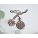 Novelika Beautiful Brown Color Flower Design Brass Pocket Watch for Gift and Home Decor ( 1880060 )