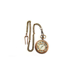 Novelika Beautiful Brown Color  Flower Design Analog Brass Pocket Watch For  Gift And Home  Home Decor ( 1880066)