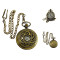 Novelika Beautiful Olive Color Flower Design Analog Brass Pocket Watch for Gift and Home Decor  ( 1880067 )