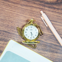 Novelika Beautiful Gold Color  Flower Design Analog Brass Pocket Watch for Gift and Home Decor (1880068) 