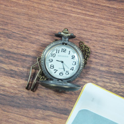 Novelika Beautiful Olive Color Paris Tower Design Analog Brass Pocket Watch for Gift and Home Decor ( 1880070 )