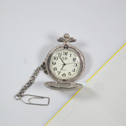 Novelika Beautiful Silver Color Paris Tower Design Analog Brass Pocket Watch for Gift and Home Decor ( 1880073 )