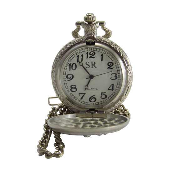 Novelika Beautiful Silver Color Paris Tower Design Analog Brass Pocket Watch for Gift and Home Decor ( 1880073 )
