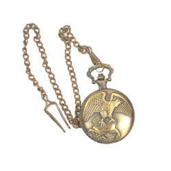 Novelika Beautiful Olive Color Eagle Design Analog Brass Pocket Watch for Gift and Home Decor ( 1880078 )