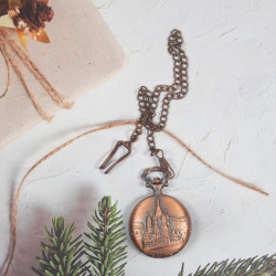 Novelika Beautiful Brown Color Analog Brass Pocket Watch For  Gift And Home Decor ( 1880079 )