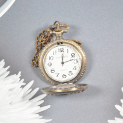 Novelika Beautiful Car Design Olive Color Analog Brass Pocket Watch For Gift And  Home Decor ( 1880080 )
