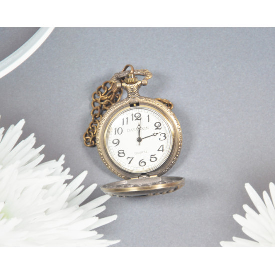 Novelika Beautiful Car Design Olive Color Analog Brass Pocket Watch For Gift And  Home Decor ( 1880080 )