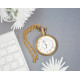 Novelika Beautiful Gold Color  Open Dial Brass Pocket Watch for Gift and Home Decor (1880081) 