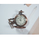 Novelika Beautiful Brown Color Flower Design Analog Brass Pocket Watch For  Gift And Home Decor ( 1880084 )
