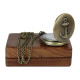 Novelika Metal Locket Pocket Watch Long Chain with Roman Numbers for Women Men Vintage Style Round Dial Quartz Cover Bronze with Wooden Box Novelika Metal Locket Pocket Watch Long Chain with Roman Numbers for Women Men Vintage Style Round Dial Quartz Cover Bronze with Wooden Box