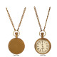 Novelika Brass Pocket Watch with Chain Golden Roman Numbers Dial for Men and Women with Brass Chain and Wood Box Novelika Brass Pocket Watch with Chain Golden Roman Numbers Dial for Men and Women with Brass Chain and Wood Box