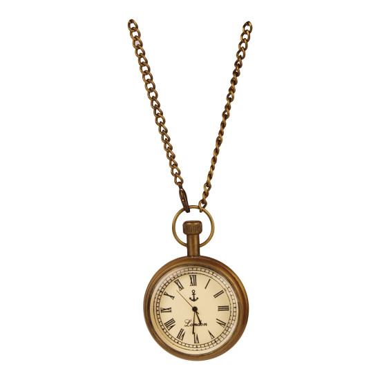 Novelika Brass Pocket Watch with Chain Golden Roman Numbers Dial for Men and Women with Brass Chain and Wood Box Novelika Brass Pocket Watch with Chain Golden Roman Numbers Dial for Men and Women with Brass Chain and Wood Box