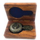 Novelika Pocket Watch King Crown Antique Locket Long Chain Round Dial Quartz Cover Pocket Watch with Roman Numbers with Wooden Box