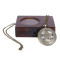 Novelika Pocket Watch Men and Women Star Bronze Antique Pocket Watch with Roman Number Dial with Wooden Box