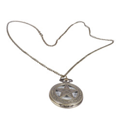 Novelika Pocket Watch Men and Women Star Bronze Antique Pocket Watch with Roman Number Dial with Wooden Box