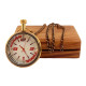 Novelika Pocket Gandhi Brass Designer Watch Antique with Wooden Box Golden Roman Numbers Dial for Men and Women Gift Novelika Pocket Gandhi Brass Designer Watch Antique with Wooden Box Golden Roman Numbers Dial for Men and Women Gift