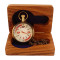 Novelika Pocket Gandhi Brass Designer Watch Antique with Wooden Box Golden Roman Numbers Dial for Men and Women Gift