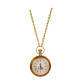 Novelika Pocket Watch with Chain Golden Roman Numbers Dial for Men and Women with Brass Chain Wood Safety Box