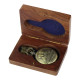 Novelika Titanic Vintage Style Pocket Watch Round Dial Quartz Cover, Analog Pocket Watch with Long Chain, Roman Numbers With Wood Box