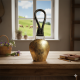 NOVELIKA - Traditional  Brass Buddha Motif Hanging Cow Bell (NA735)