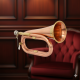 100% Pure Bugle Copper & Brass - Gold Colour - For Attack War Command Signal Horn - Set Of 1 Pack