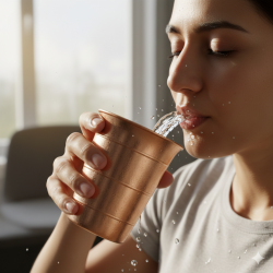  NOVELIKA -Traditional Handcrafted Copper Tumbler, Homeware, Hotel Ware, Drinkware & Serve Ware for Lassie, Milk, Juice and Water Pack Of 2.