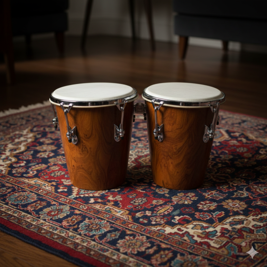 Novelika Bongo Drum Professional Long Lasting Wooden Bongo Drum Musical Bongo Drum