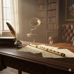 Natural Bamboo Flute - Professional Musical Instrument - 7 Finger Hole - For Son Gift, Birthday Gift