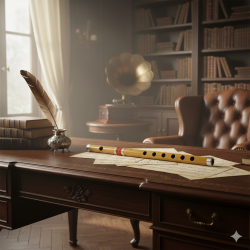 Natural Bamboo Flute - Indian Musical Instrument Krishna Flute - For Mens Women Kids - 1A Scale Bansuri