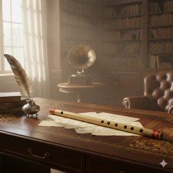 Novelika Bansuri Transverse Bamboo Flute Key-D#, Tonic-G# Professional Flute Musical Instrument
