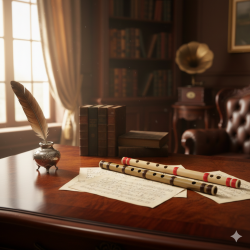 Natural Bamboo Flute - Professional Musical Instrument - 7 Finger Hole - For Son Gift, Birthday Gift