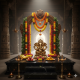 NOVELIKA- Brass Lord Ganesha Murti in Blessing Posture ( Pack of 1)